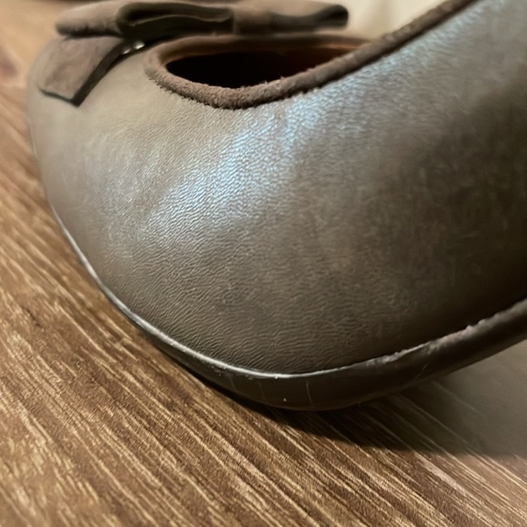 GOEX Heels Women Size8 EU38.5 Taupe Italian Design Medium Heel Insole Square Toe - Picture 15 of 15